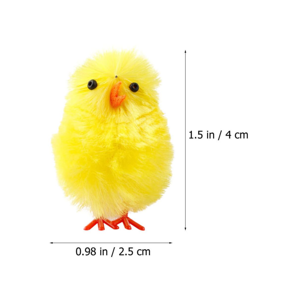 BESPORTBLE 108 Pezzi Decorazione Pulcino Pasquale per Casa e Vetrina, | Peluche e Plastica, Adorno Festivo per Interni, Stile Bello, per Tavolo, Mensola e Finestra