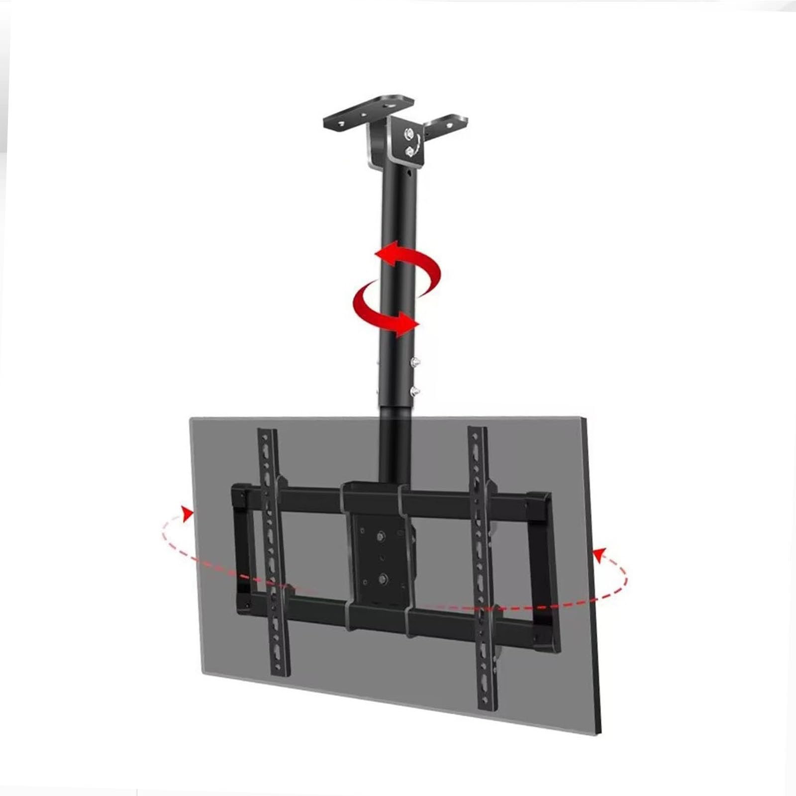 Support plafond téléviseur orientable pour éliminer les reflets