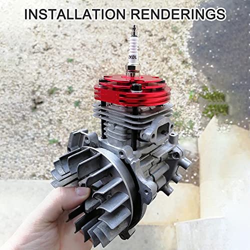 image for GOOFIT 18-Fin Flywheel Replacement for 2 Stroke 47cc 49cc Mini Pocket 