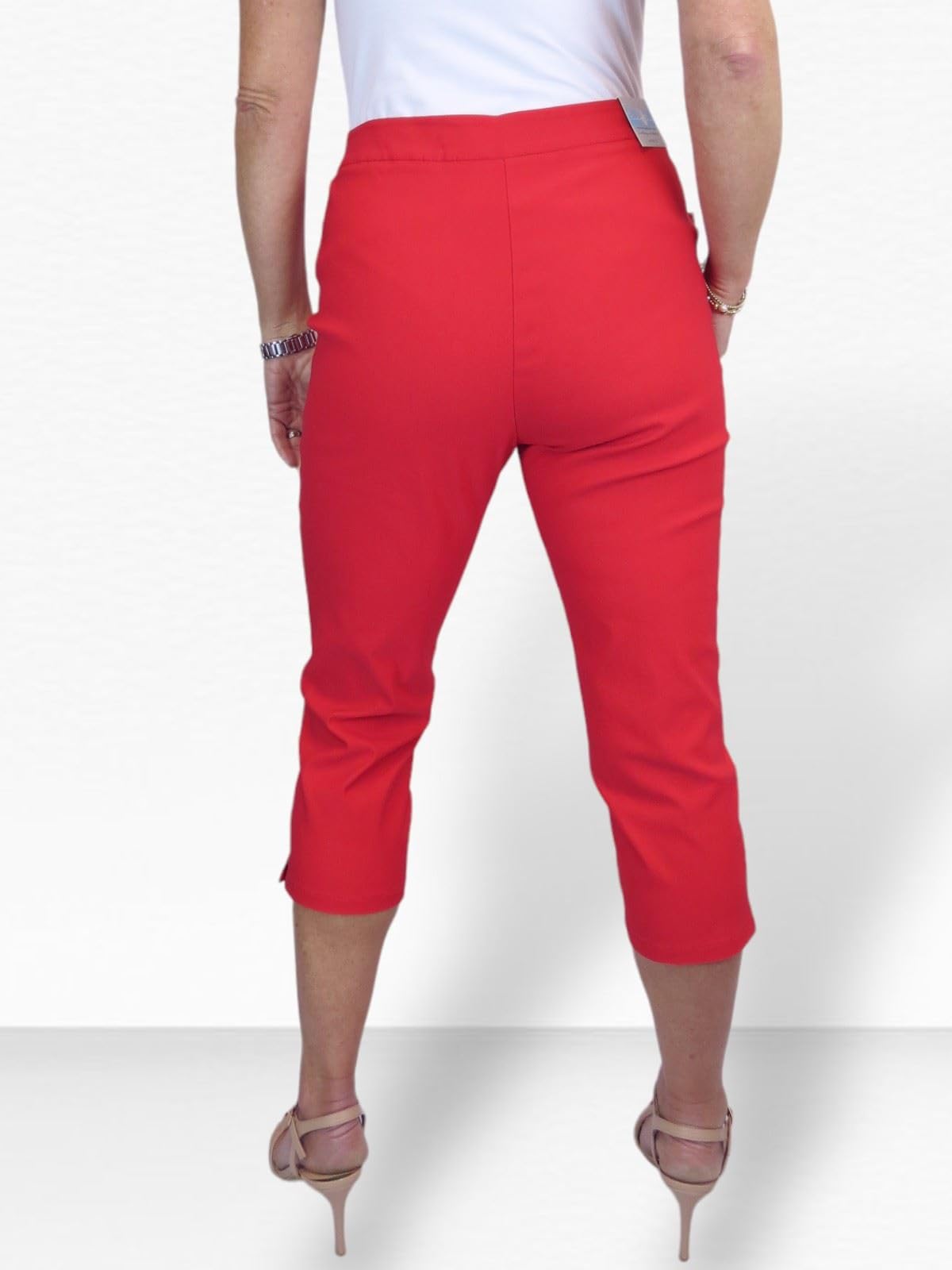 Paulo Due Pantacourt 3/4 pour Femme Pantalon Capri Bengaline Stretch 36-48