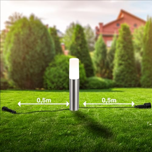 Briloner Lampada Led Con Picchetto 3925032 12V 3X-Starterset Acciaio Inox Ø 4 Cm - 6