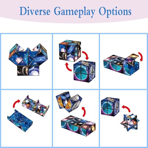 Sternenwürfel Zauberwürfel,2 in 1 Zauberwürfel,Würfel Star Cube Magic Cube Set,Entspannendes Spielzeug, Lernspiel Geschenke