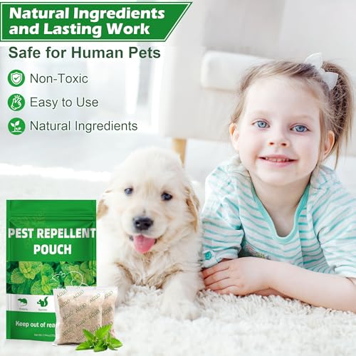 8 Natural Mouse Repellent Pouches, Peppermint Oil Mice Repellent Indoor for Mice, Pest Control Pouches for Roaches, Squirrels, Rodent, Mouse Deterrent for Keep Mice Out, Rat Repellent for House - Thumbnail 4