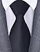 Branduce Black Ties for Men Wedding Business 63'' Extra Long Necktie Silk Woven Tie for Big and Tall Men (TA10-12)