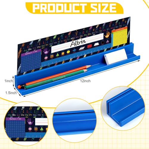 Image of PerKoop 20 Pcs Classroom Desk Name Plates Holder Set