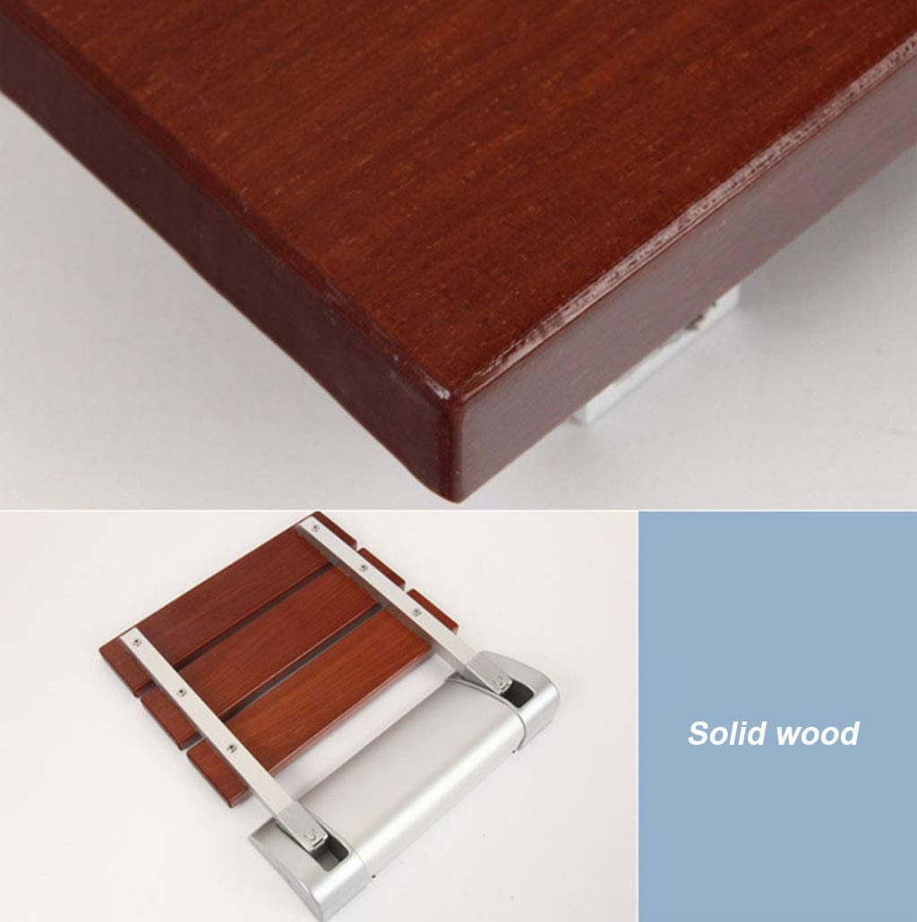 Moderno Asiento de Ducha Plegable Madera Maciza Taburete de Seguridad Silla en el baño Casa Montaje en Pared Banco de Asiento de Ducha Carga de 250 kg. para Ancianos, discapacitados, Adultos