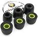 misodiko 5.5mm Replacement Memory Foam In-Ear Earbud Tips compatible for BlueBuds X, X2, X3 and Freedom F5 Bluetooth Headphones with Sports Ear Hooks - M550 (3-Pairs, Black, Medium)