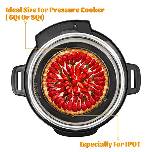 Image of HIWARE 7 Inch Non-stick Springform Cake Pan - Leakproof, Accessories for Instant Pot 6, 8 Qt Pressure Cooker