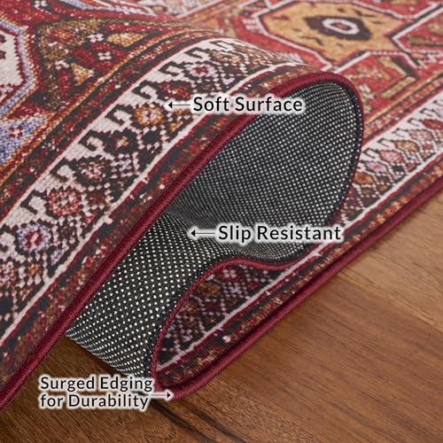Tapete SAFAVIEH Tucson 2'6" x 8' Runner Azul y Óxido miniatura 5
