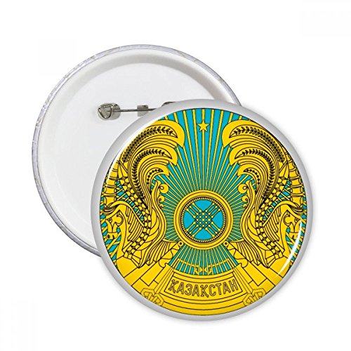 Pins Kazakhstan bouton rond Asie blason national vêtement L