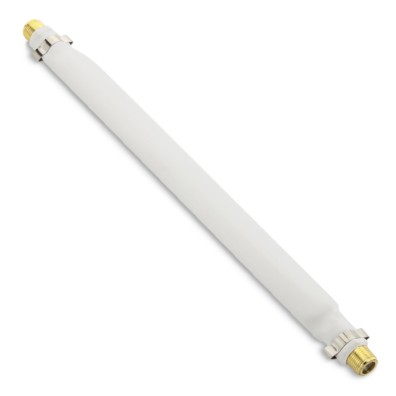 deleyCON przepust okienny Kabel satelitarny 21,5cm długość 16cm elastyczne złącze okna i drzwi Ekstremalnie płaski 2 mm ekranowany - biały