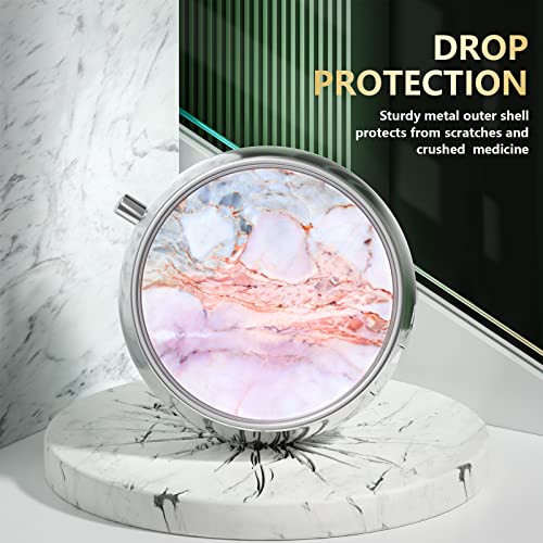 Image of Pill Box, Small Pill Case for Purse & Pocket, Travel Medicine Organizer | Cute Travel Medicine Organizer, Portable Medicine Container Holder to Hold Vitamins, Medication, Fish Oil & Supplement