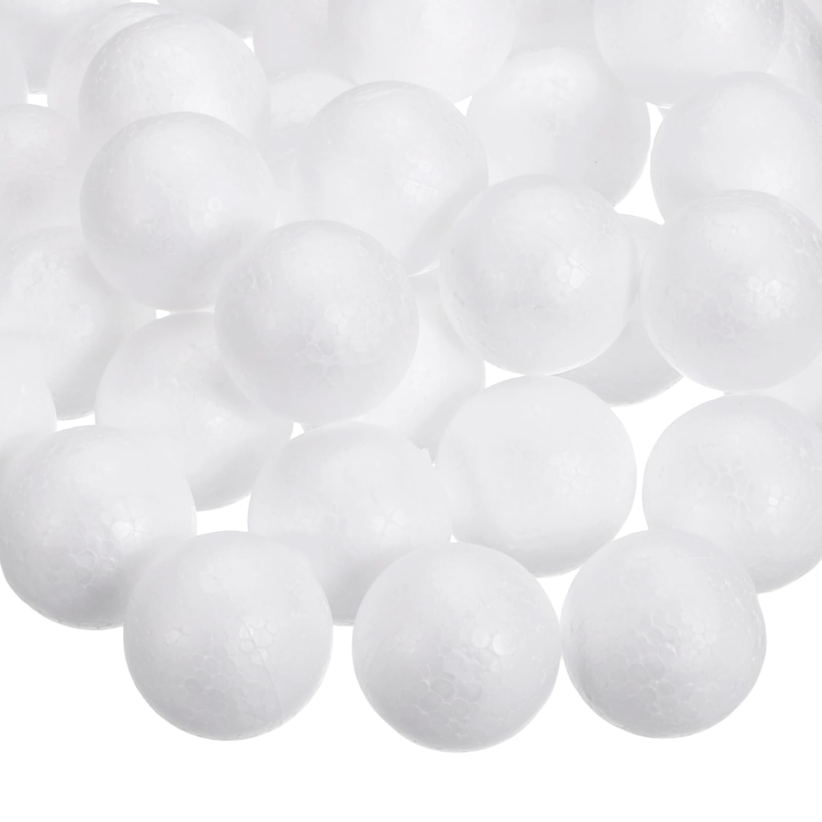 sourcing map 57 Pcs White Craft Foam Balls 1.4 Inch Smooth Polystyrene Foam Balls for Crafts Christmas Wedding Party Decorations DIY Household Project