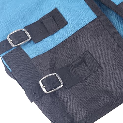 Image of LEAFOREST 1200D Pony Mini Horse Rain Sheet Waterproof Breathable Blanket | Windproof Turnout Sheet for Miniature Horses, Foals, Yearlings, Donkeys. Ideal for Stable, Paddock Blue Black 42IN