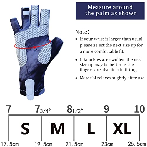 Drasry Uv Protection Fishing Fingerless Gloves Men Women Upf 50+ Spf Gloves For Fishing Kayak Paddling Hiking Sailing Rowing Sun Gloves Gray-Black M #TOP3