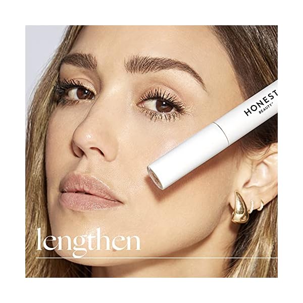 Honest Beauty 2-in-1 Extreme Length Clean Mascara + Lash Primer | Lengthening + Volumizing | EWG Verified + Cruelty Free | Black, .27 fl oz