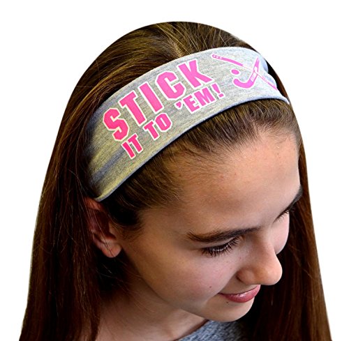 Field Hockey Headband Stick It to Em Cotton Stretch Headband for Girls Teens and Adults2