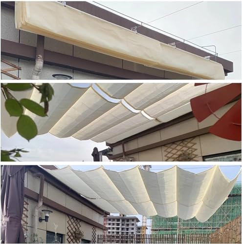 Couverture de pergola 95% rétractable avec kit de montage pour terrasse - 5