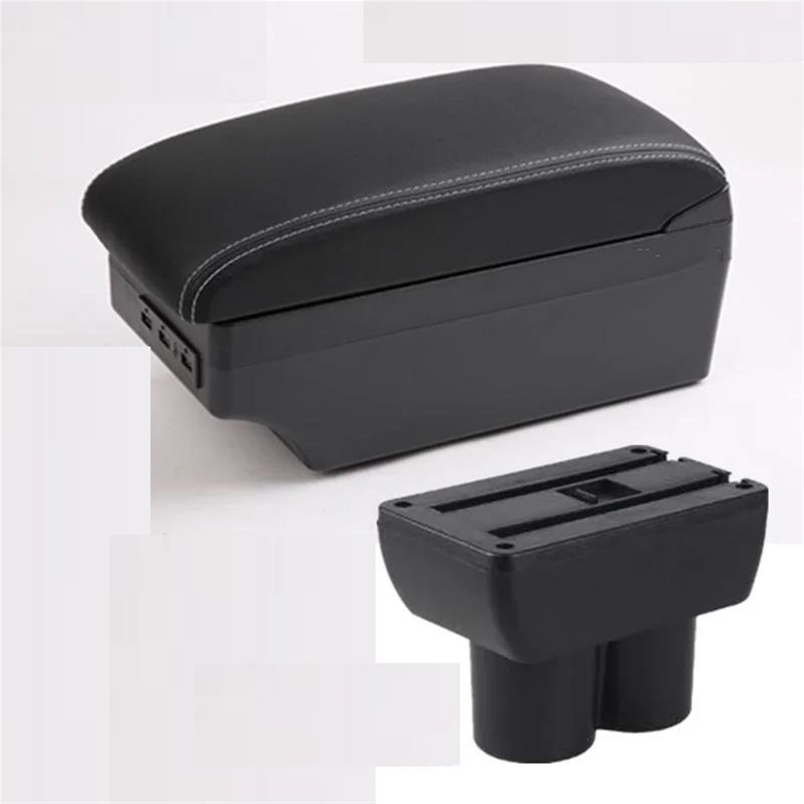 NMJLQW Storage Rack Auto Armrest Box 1999-2018 Special Retrofit Parts Car Armrest Center Storage Box With USB For Jimny(C white line 7USB)