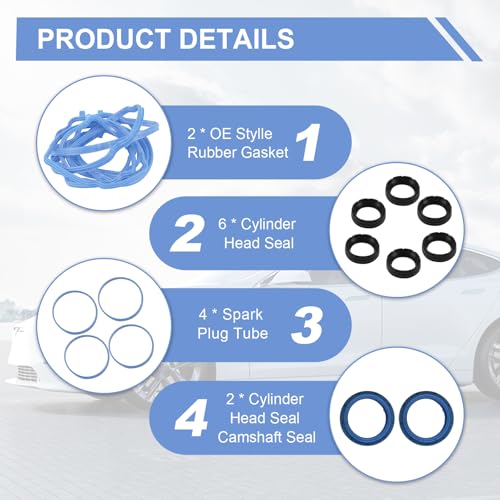 Image of VS50805R Valve Cover Gasket Kit VS50805R for Chrysler Dodge Jeep Ram 2011-2016 3.6L.