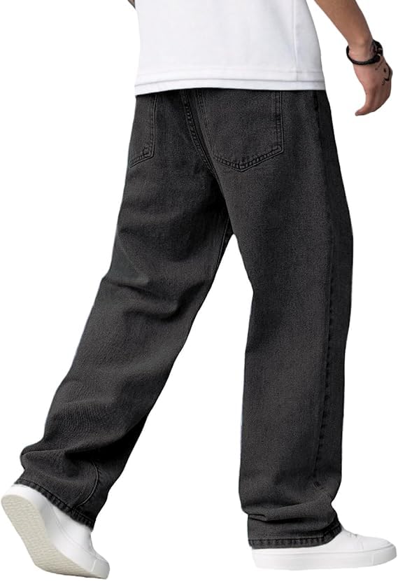 Image of Baggy Jeans for Men Y2K Streetwear Vintage Wide Leg Loose Fit Denim Pants Hip Hop Skater Carpenter Jeans
