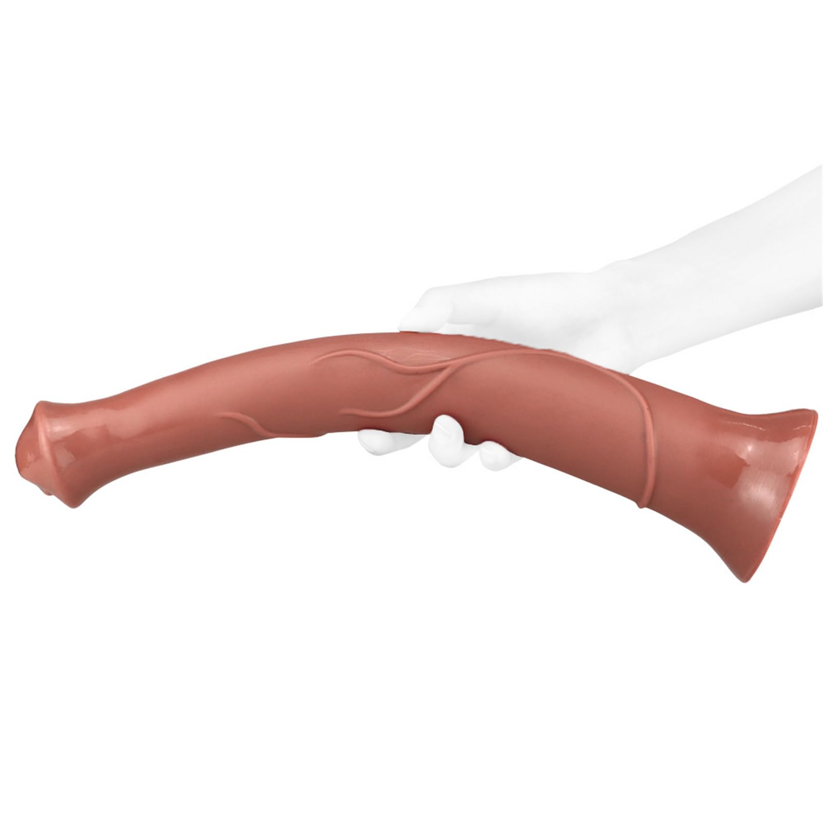 Dildo a forma di cavallo fantasy extra large da 44 cm, enorme e spesso, dildo animale, dildo anale con ventosa, grande pene, giocattoli for uomini e donne(Brown)