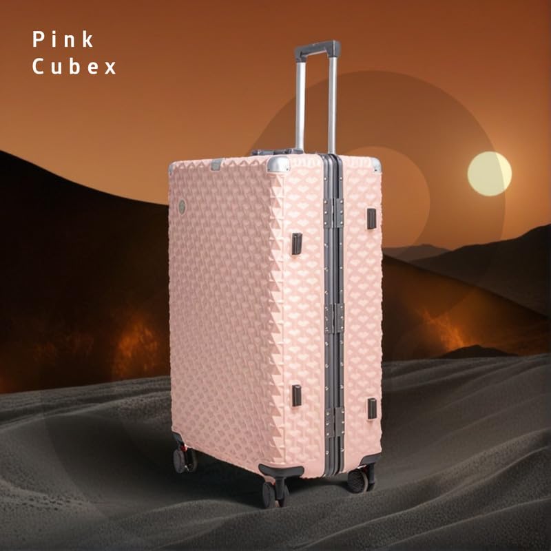 Image of Hard PC Luggage, Set of 2, Cabin and Medium Size, 100% Polycarbonate, Lightweight and Durable, Silent Wheels, Anti-Theft with Aluminium Frame, and 2 TSA Approved Locks, Coral Mist