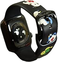Vista 28 de Correa de silicona para Apple Watch de Hello Kitty para 38/40/1.614 in para Series 7/6/5/4/3/2/1/SE