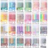 Orqihod 207 Colors Acrylic Gel Pens for Adult Coloring Books, 0.6mm Gel Pen Set with Fine Point for Drawing, Writing, Journals, Student Supplies