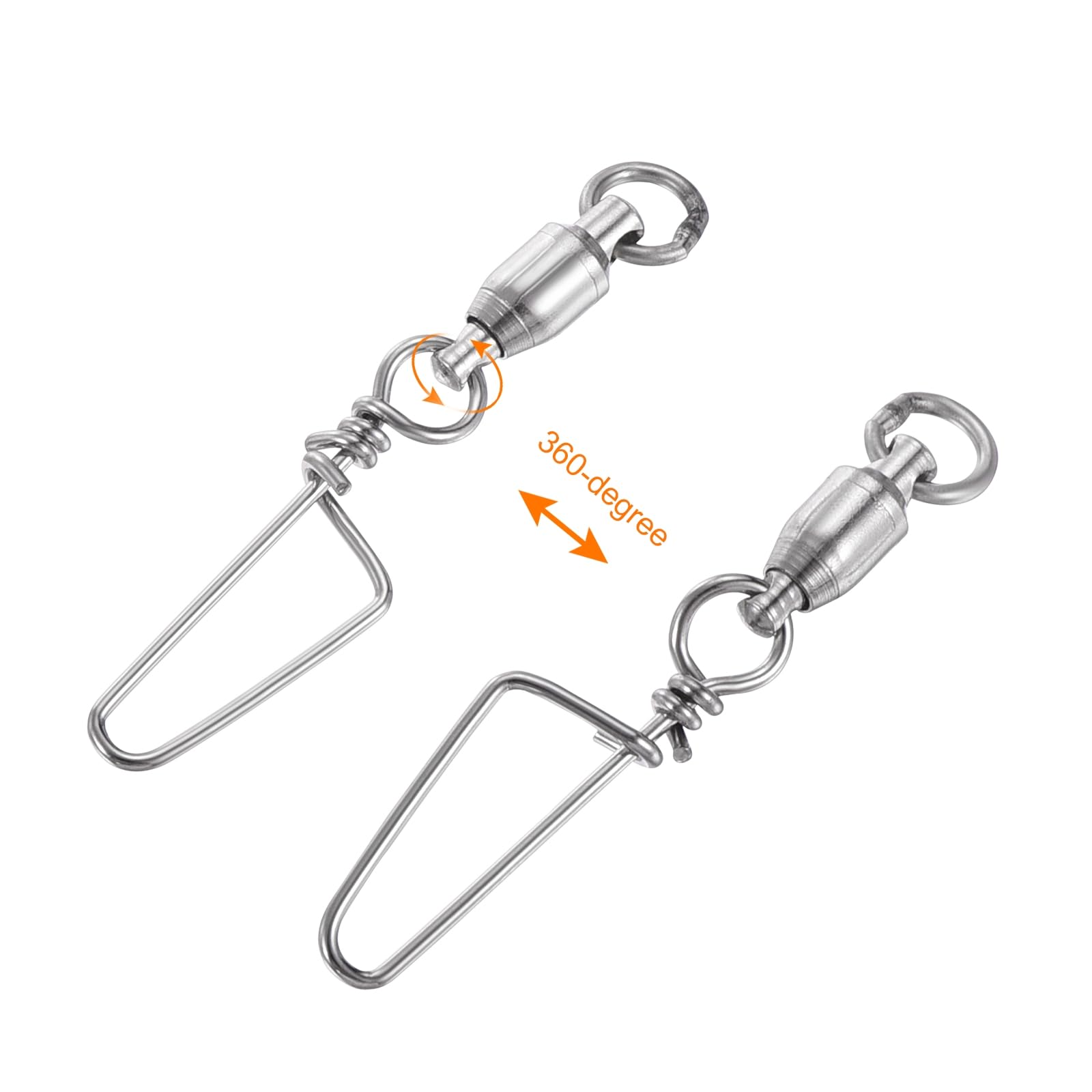 PATIKIL Fishing Snap Swivels, 25Pcs 28lbs Stainless Steel Ball Bearing Tackle for Saltwater Freshwater Fishing - Image 4