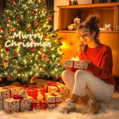 Gcstnn Lichterkette Weihnachtsbaum, 2M 400er LED Christbaumbeleuchtung mit Ring und 16 Girlanden, Timer, Wasserdicht für 1.5-2.5M Tannenbaum Weihnachtsdeko Außen Innen, Warmweiß