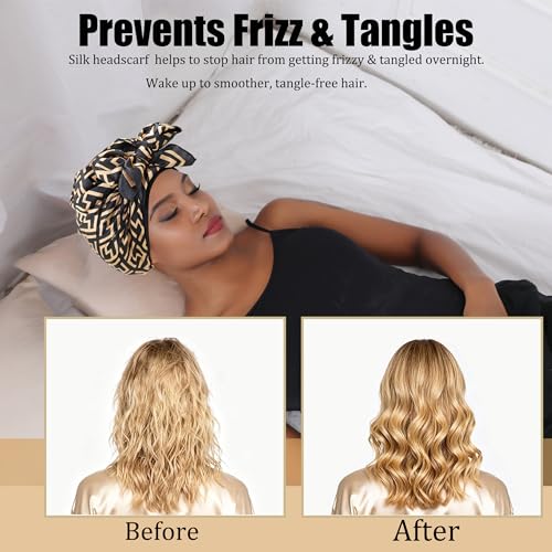 image for brcok Wrap Cap Hair Net for Silk Press, 2 in 1 Silk Press Wrap Satin S