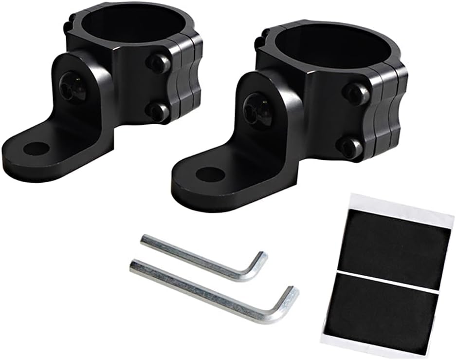 MACHSWON Motorcycle UTV Flag Mount Brackets, 2 PCS Motorcycle Headlight Light Mounting Bracke Accessories, 360° Rotating Flag Hole Compatible with All UTVs With 1.75" To 2.00" Off-Road (Black)