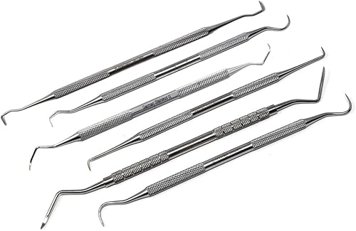 Escalador dental anterior posterior nuevo instrumento de periodoncia 6 piezas incluye hoz H6H7, Towner Jaquette U1530, escalador U3033, Heidbrink