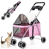 CONCEPTION DE RANGEMENT FACILE ET PRATIQUE : Facile à assembler, essentiellement entièrement assemblé hors de la boîte, il y a deux porte-gobelets sur le dessus de la poussette, ce qui est pratique, et un panier en bas pour contenir un tas de choses.