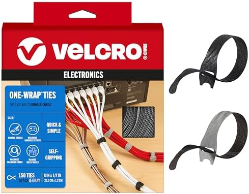 VELCRO Brand 150pk Cable Ties Value Pack | Replace Zip Ties with ...