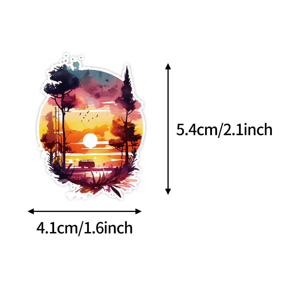 100 PCS Sunset Stickers for Water Bottle - Image 2