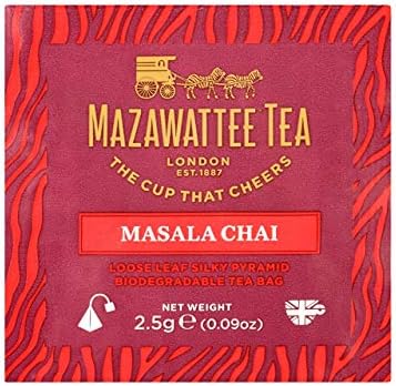 Masala Chai - SALE - 15 Individually Wrapped, Loose Leaf, Silky Pyramid, Biodegradable Tea Bags