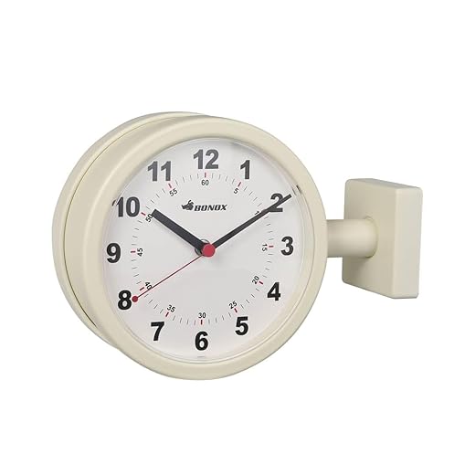 Dulton S 624 659 IV Double Face Clock, Ivory, Small Wall Clock, Height 8 . 1 inches ( 205 mm) item