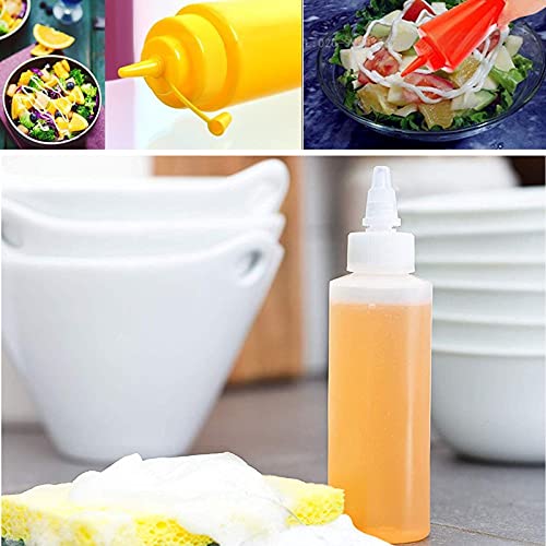 Shanqian SQUS-BOTTLES-24PCS-WHITE-210412 24 Pack 6Oz Plastic Squeeze Bottles thumb #4