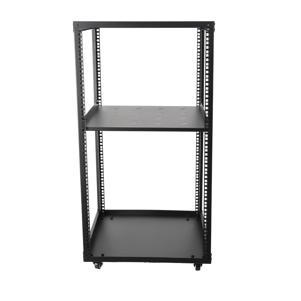 20 HE Mobiles Open Frame Serverrack,Server-Rack, Rack-Gehäuse 19 Zoll Netzwerk Rack mit Rädern, Rack für Computer/AV/Daten/IT Geräte