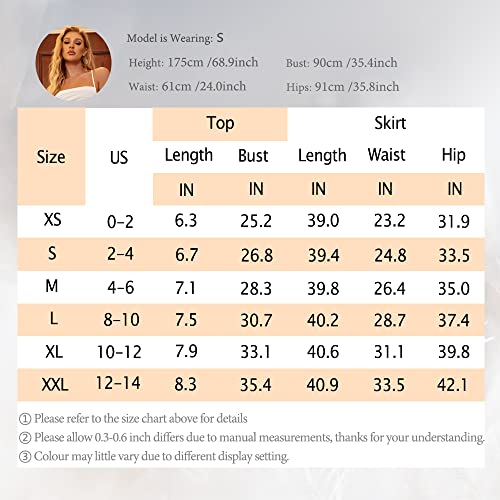 Xinfsh Women's Summer Beach 2 Piece Skirt Sexy Asymmetrical High Slit Night Out Dress Sets Black #TOP4