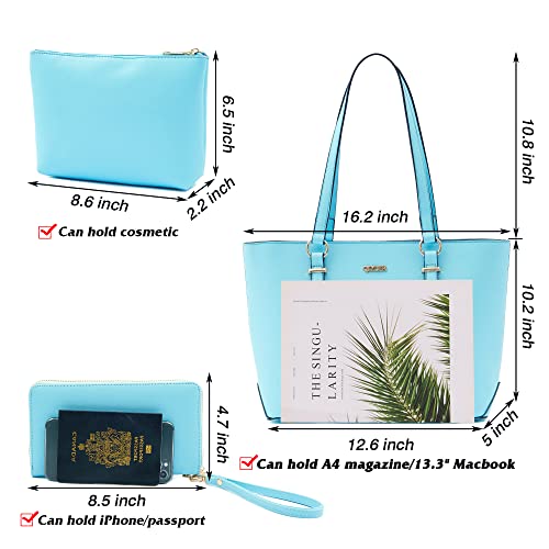 Image of Purses And Wallets Set For Women Work Tote Satchel Handbags Shoulder Bag Top Handle Totes Purse With Matching Wallet