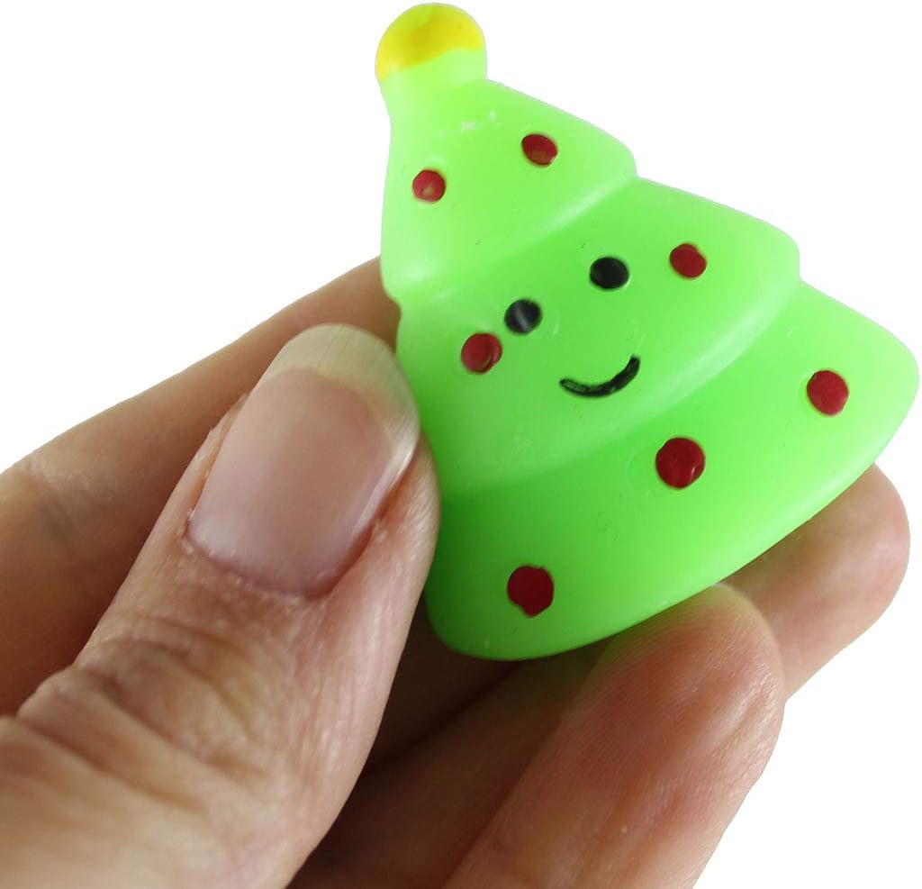 Curious Minds Busy Bags 24 Christmas Winter Mochi Squishy Animals - Kawaii - Cute Individually Wrapped Toys - Sensory, Stress, Fidget Party Favor Toy (2 Dozen)