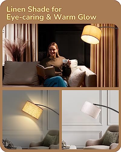 Edishine 78.3 Inch Dimmable Modern Arc Floor Lamp With Remote thumb #4