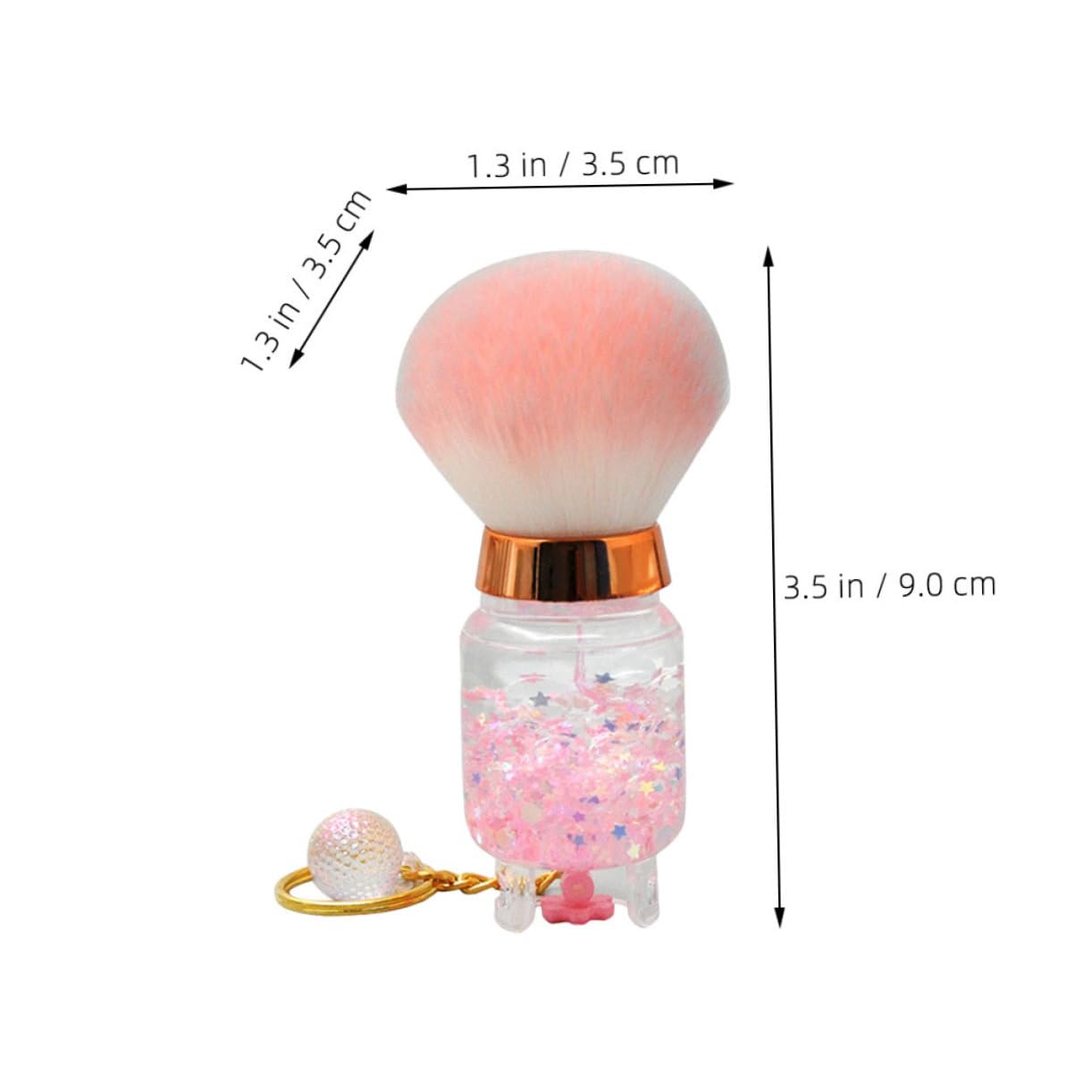 IWOWHERO Blush Makeup Brush Gas Bottle Handle Portable Powder Brush for Cheeks Esthetician Fluffy for Nose Shadow and Highlighter