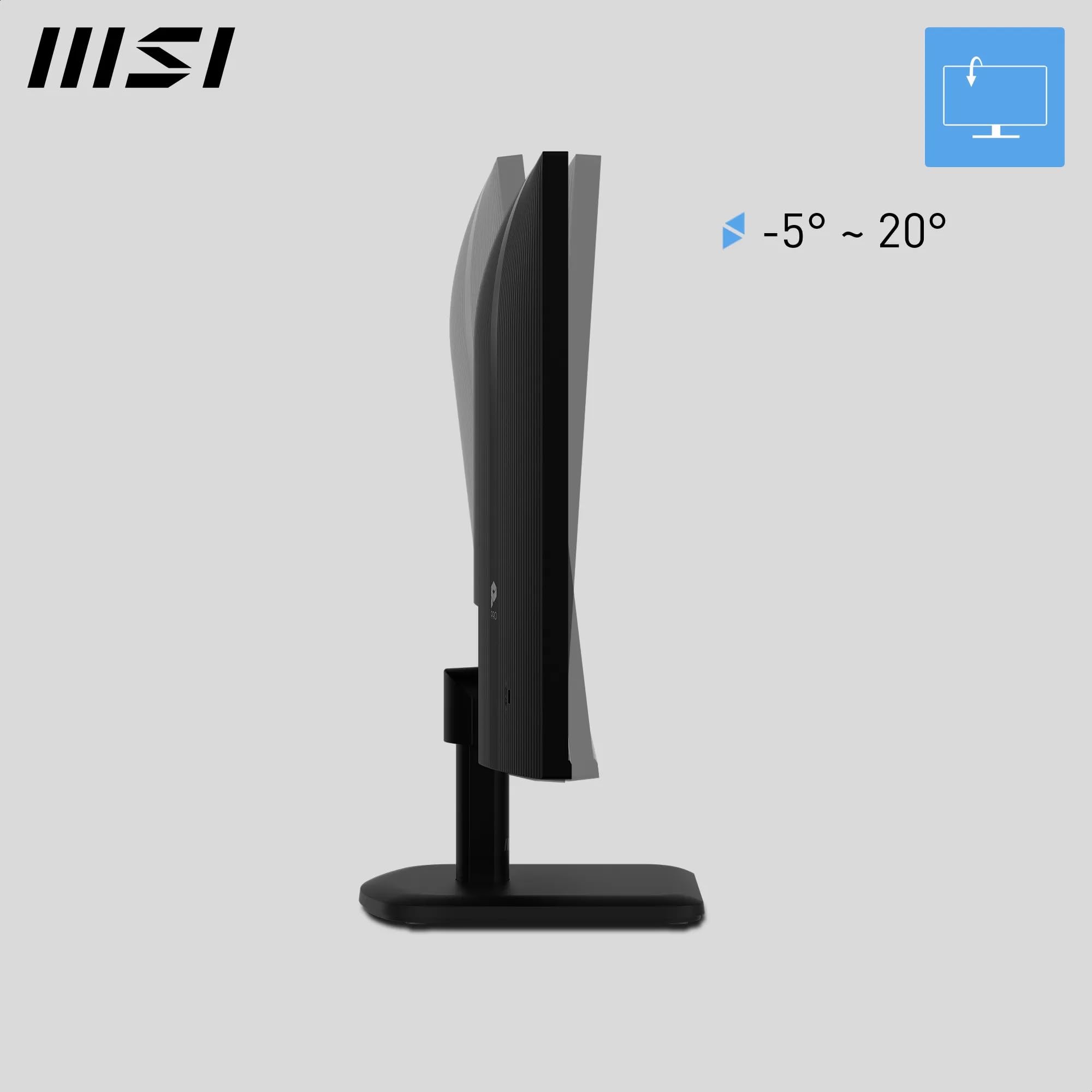 MSI PRO MP251LDE E2 - Monitor per ufficio FHD da 24", pannello IPS 1920 x 1080, senza cornice a 4 lati, 120 Hz, per gli occhi, inclinazione, HDMI 1.4b, D-sub