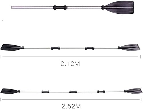 Miniatura 5 de 2 piezas de remos de kayak para botes inflables, paletas de kayak de aleación de aluminio de 50 pulgadas, ligeras, desmontables, ajustables,