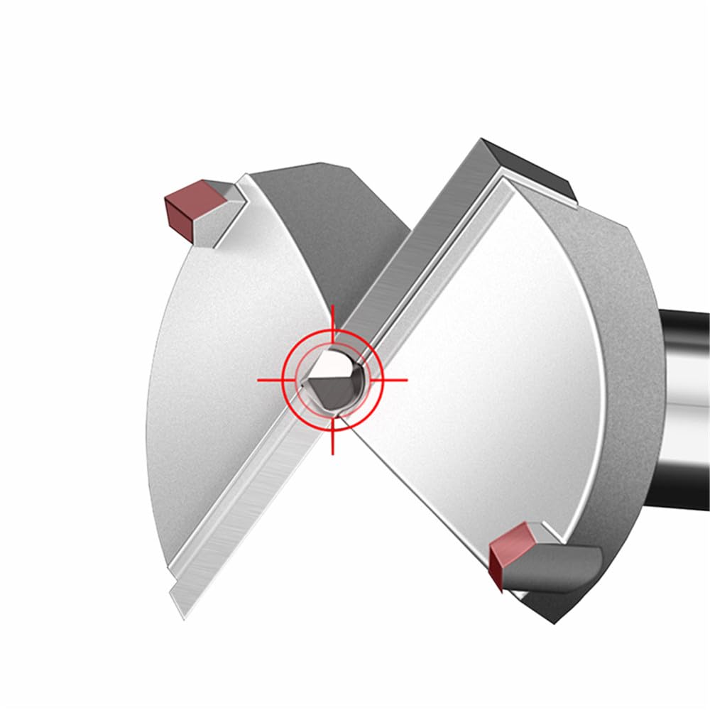 Punte da trapano noiose in acciaio al carbonio da 15 mm-80 mm Lavorazione del legno Sega a tazza autocentrante Set di utensili per taglierina per legno in carburo di tungsteno, 35 mm, Rotondo