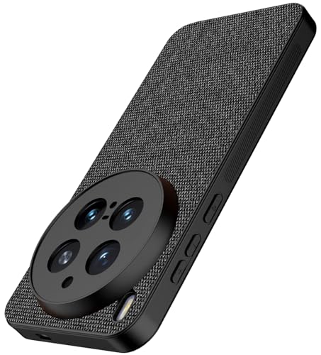 Image of Kapa Soft Full Fabric Protective Back Case Cover for Vivo X300 Pro 5G | Shockproof Slim Hard Anti Slip Back Case (Black)